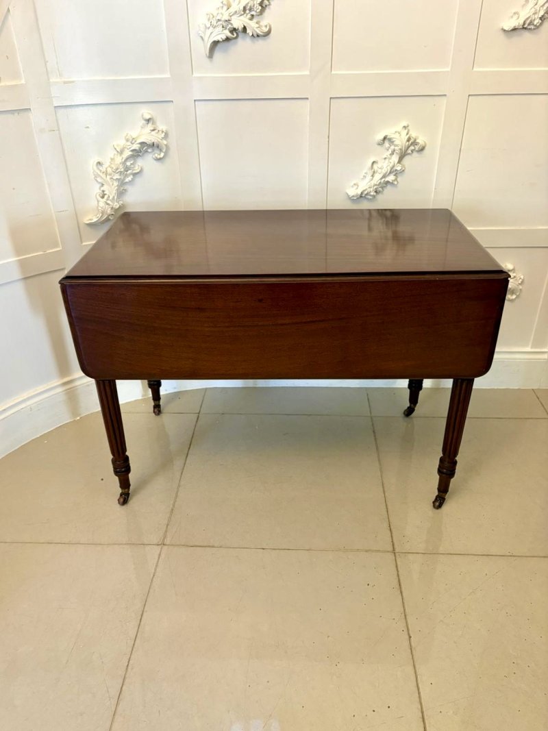 Quality Antique Regency Mahogany Drop-Leaf Pembroke Table